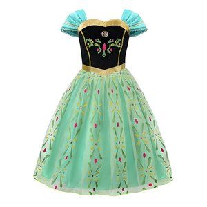 Frozen Princess Dress | Elegant Green Costume for Adults